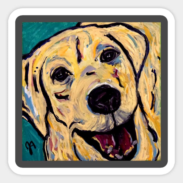 Smiley Yellow Lab Yellow Labrador Retriever Gifts Sticker TeePublic